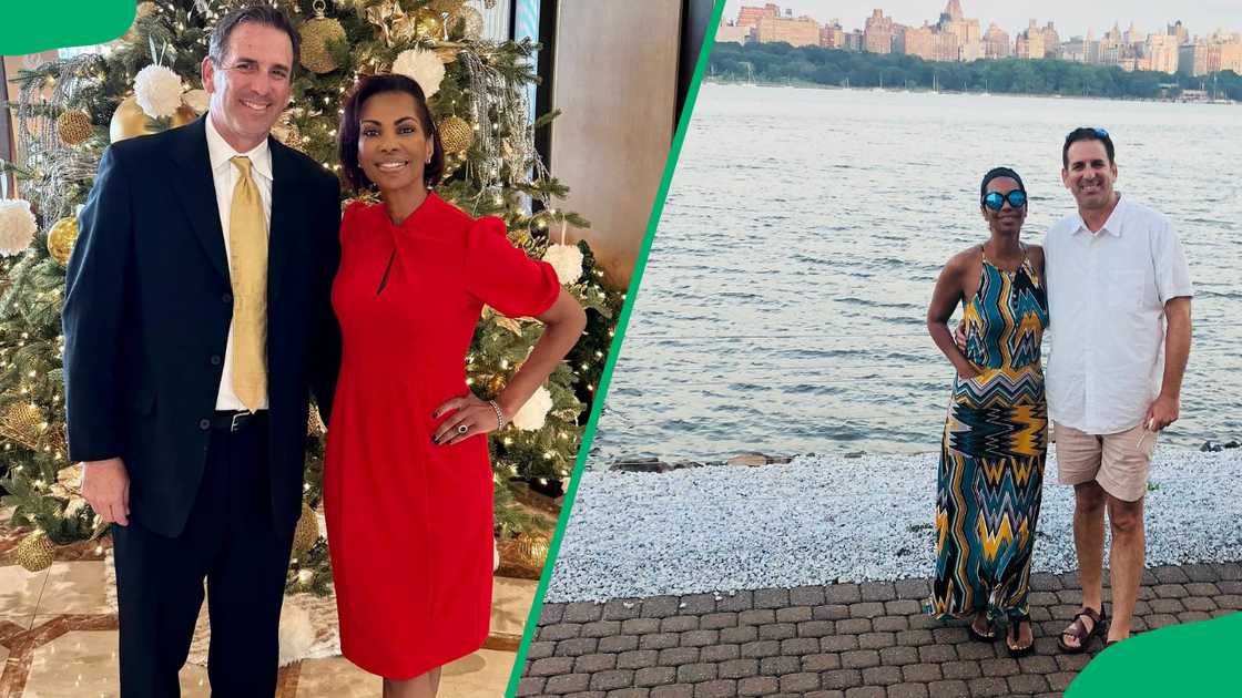 Tony Berlin and Harris Faulkner posing for photos