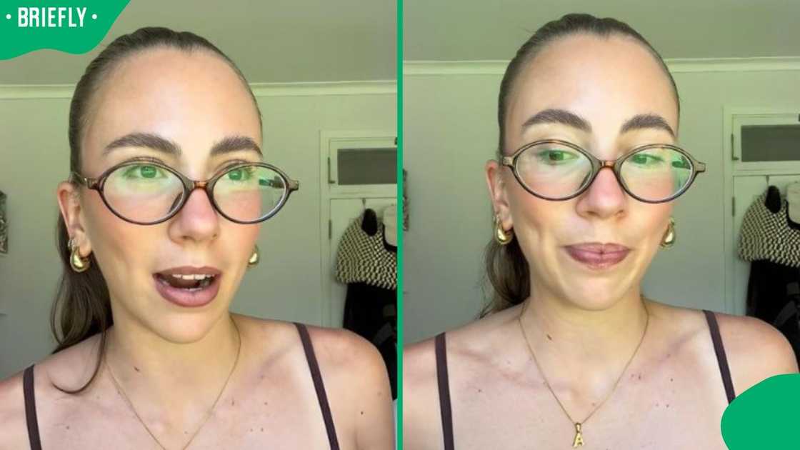 A woman regretted her expensive purchase. A woman regretted her expensive purchase.