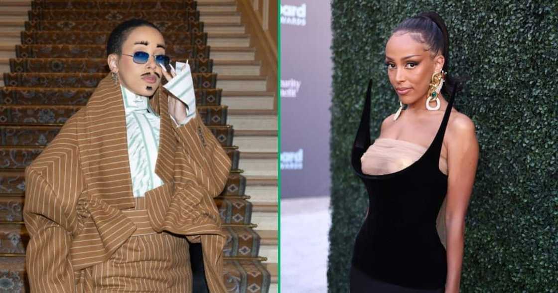 Doja Cat wears bedsheet in the street Doja Cat wears bedsheet in the street