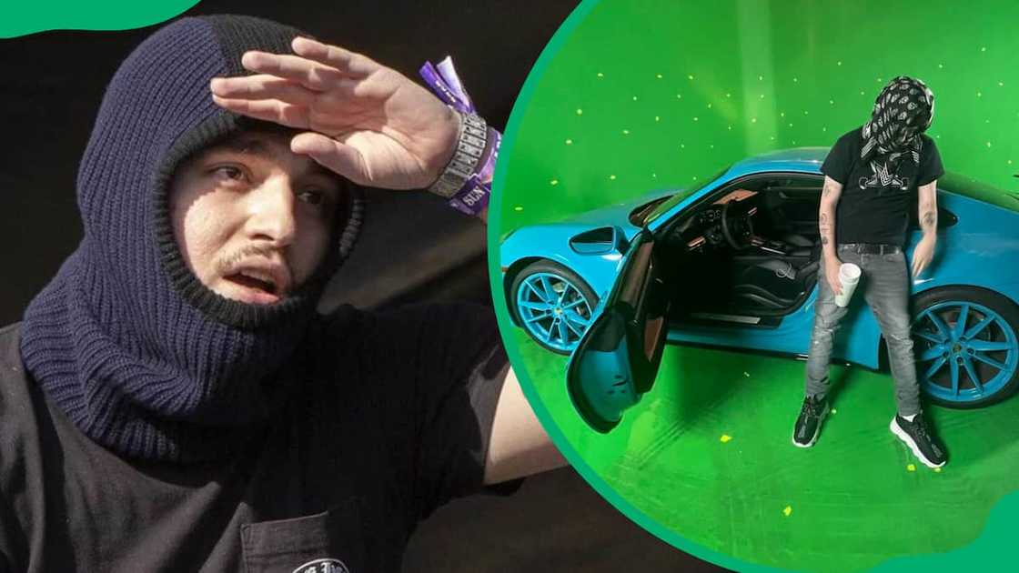 Yeat besides one of his luxurious cars Yeat besides one of his luxurious cars