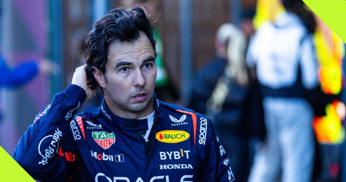 Sergio Perez looks dejected at the British Grand Prix. Sergio Perez looks dejected at the British Grand Prix.