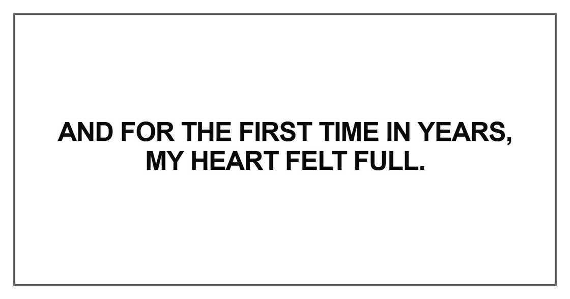 For the first time felt
