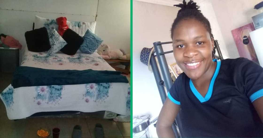 Lady who posted images of her one-roomed abode on social media Lady who posted images of her one-roomed abode on social media