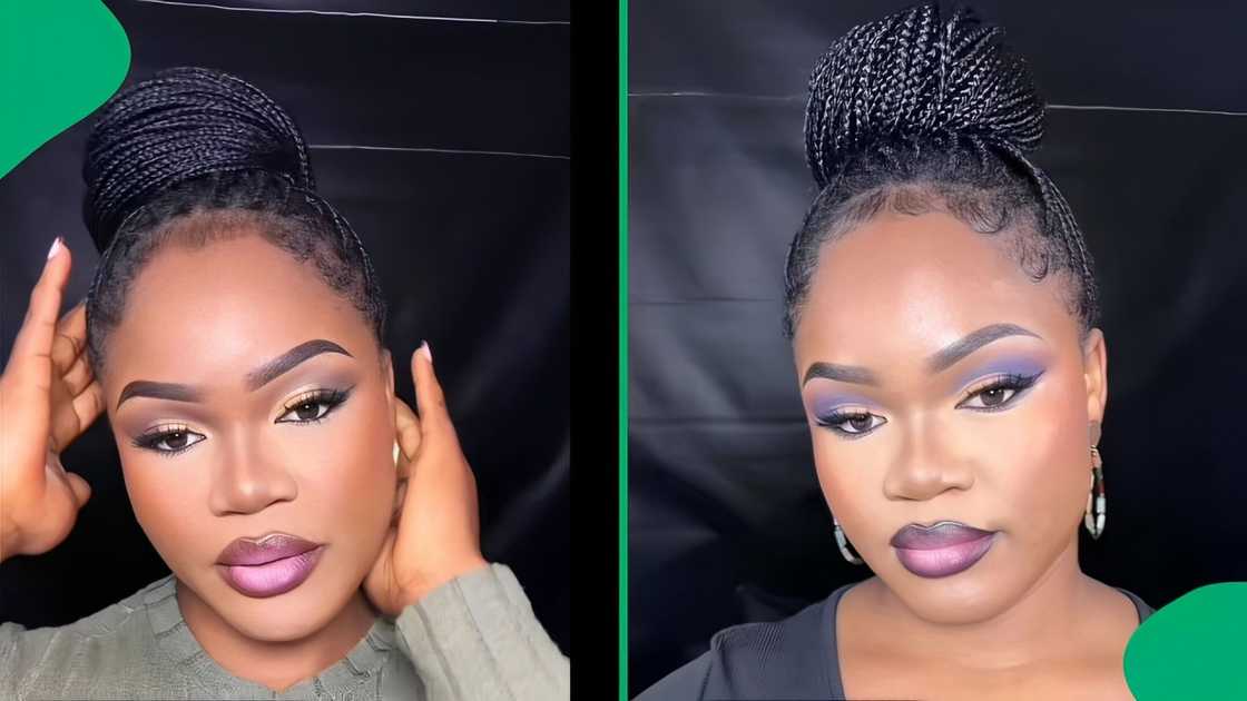 A TikTok video shows a woman unveiling her quick and easy eyebrow method.