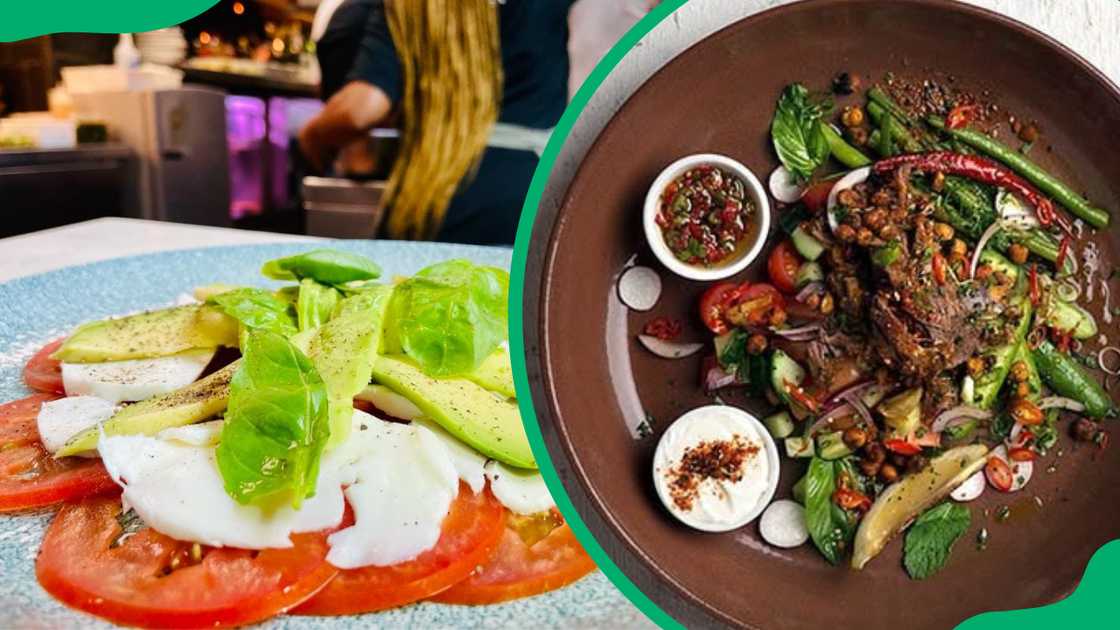 Salads menu options.