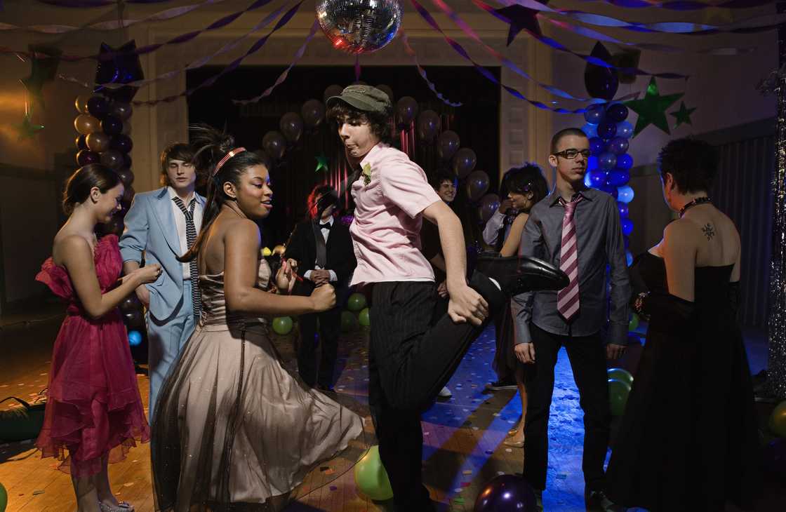 A stock photo of a matric dance party A stock photo of a matric dance party