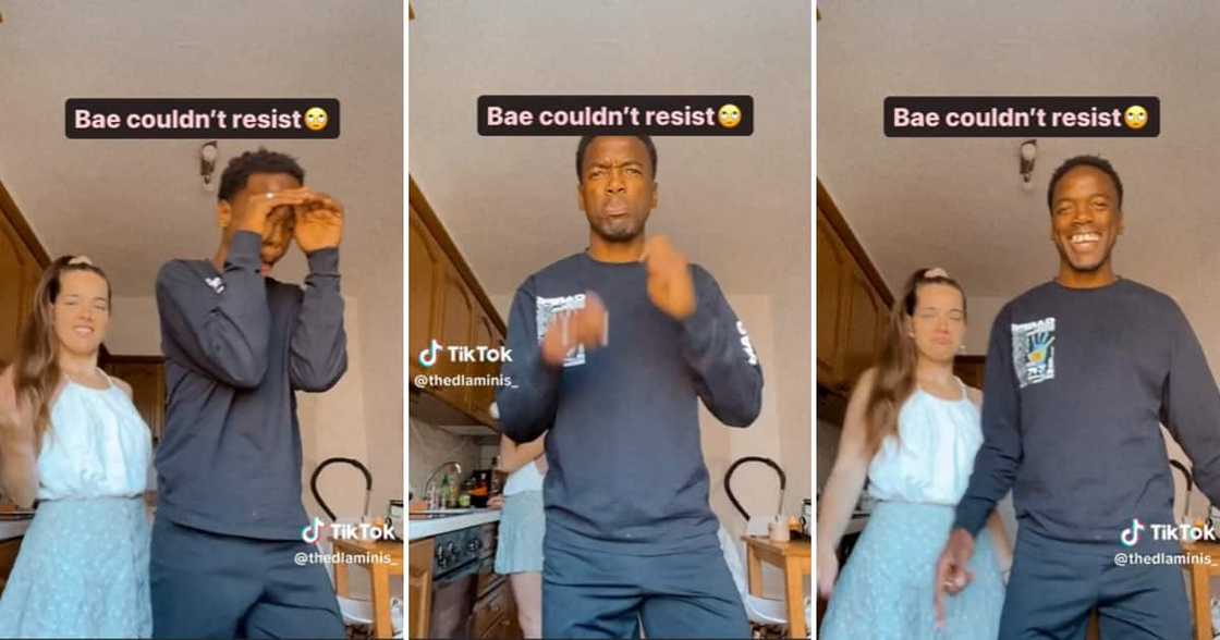 Cute couple dancing in the kitchen Cute couple dancing in the kitchen