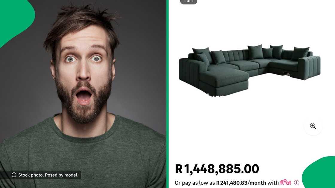 It was an online listing for an ordinary-looking couch, priced at over R1 million and featuring a confusing monthly payment plan, that astonished South Africans