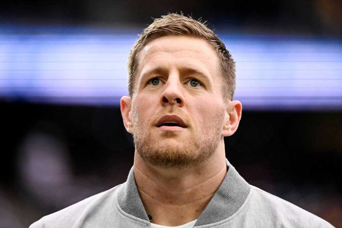 Retired NFL star, J.J. Watt at an NFL match Retired NFL star, J.J. Watt at an NFL match