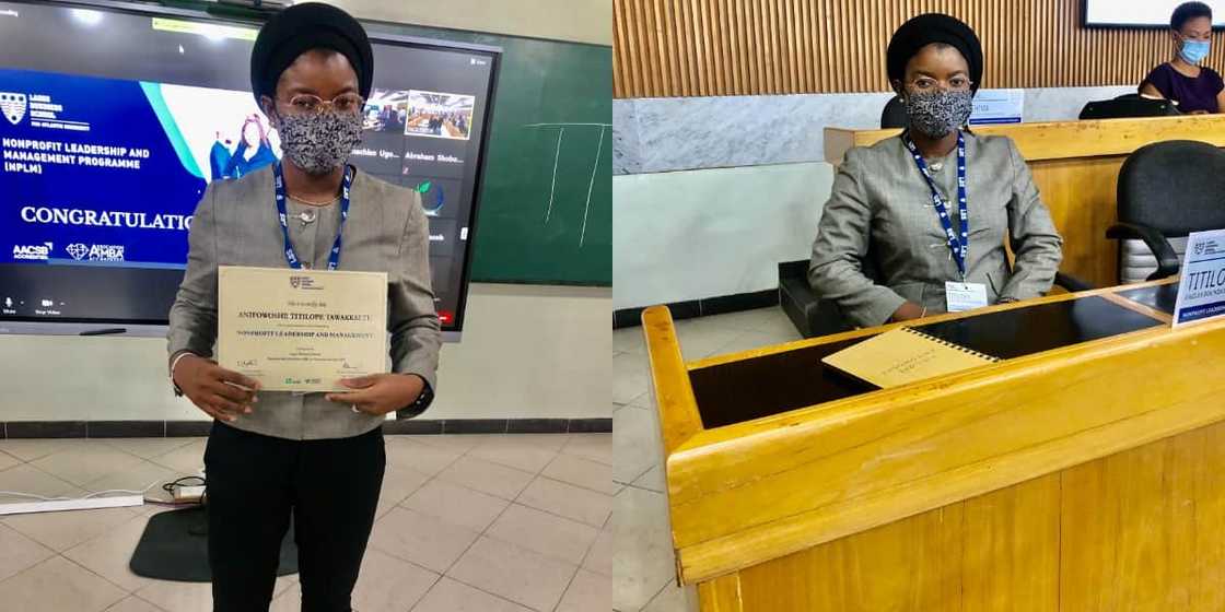 Young Nigerian lady celebrates after bagging MBA, drops adorable photos as she shares experience Young Nigerian lady celebrates after bagging MBA, drops adorable photos as she shares experience