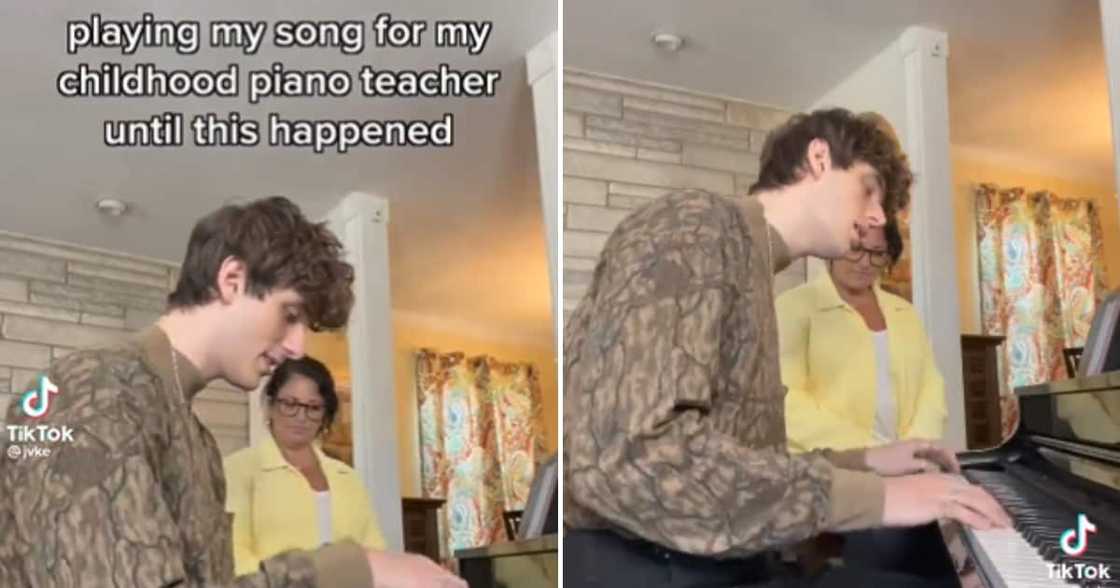 JVKE playing for his childhood music teacher JVKE playing for his childhood music teacher
