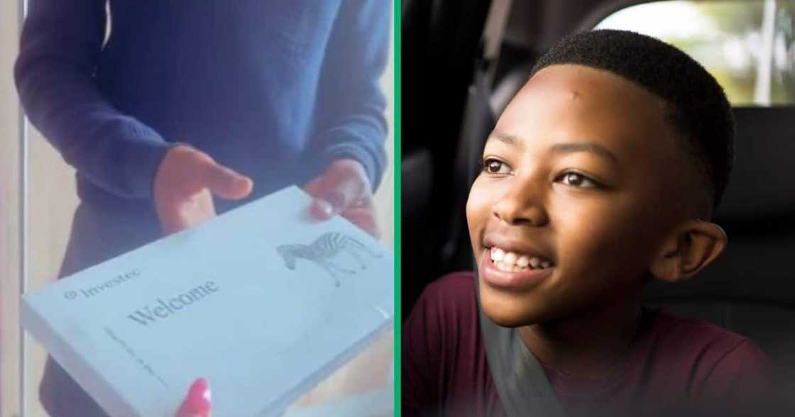 TikTok video of kid getting Investec bank card TikTok video of kid getting Investec bank card