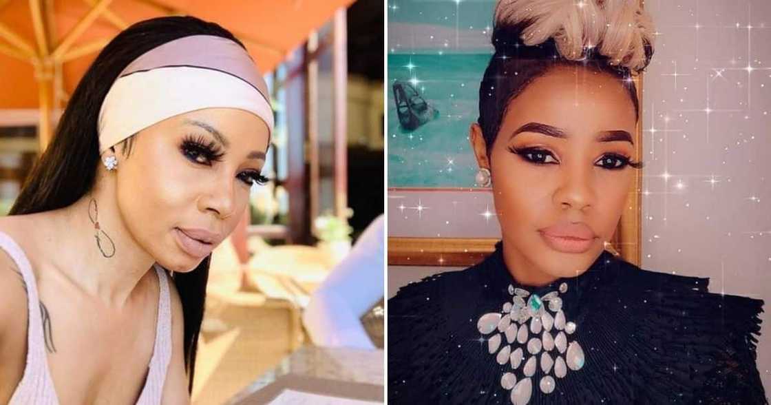 Kelly Khumalo and her sister Zandie Khumalo are singers