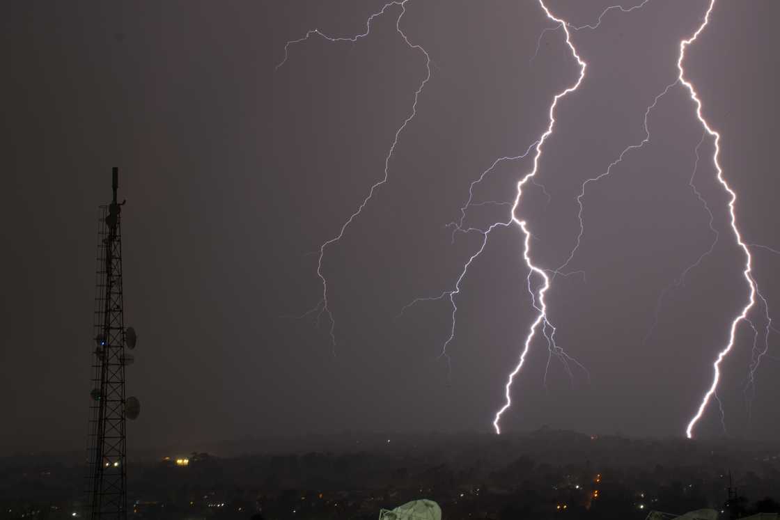 An electric storm passed over Rivonia in Sandton An electric storm passed over Rivonia in Sandton