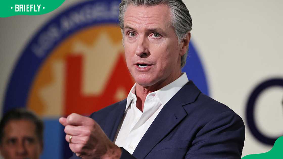 California Governor Gavin Newsom at Belvedere Middle School in 2025