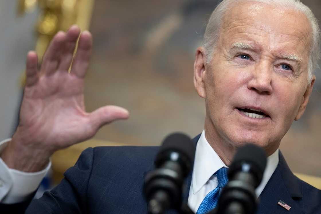 US President Joe Biden delivered televised remarks on the US auto workers strikes from the White House US President Joe Biden delivered televised remarks on the US auto workers strikes from the White House