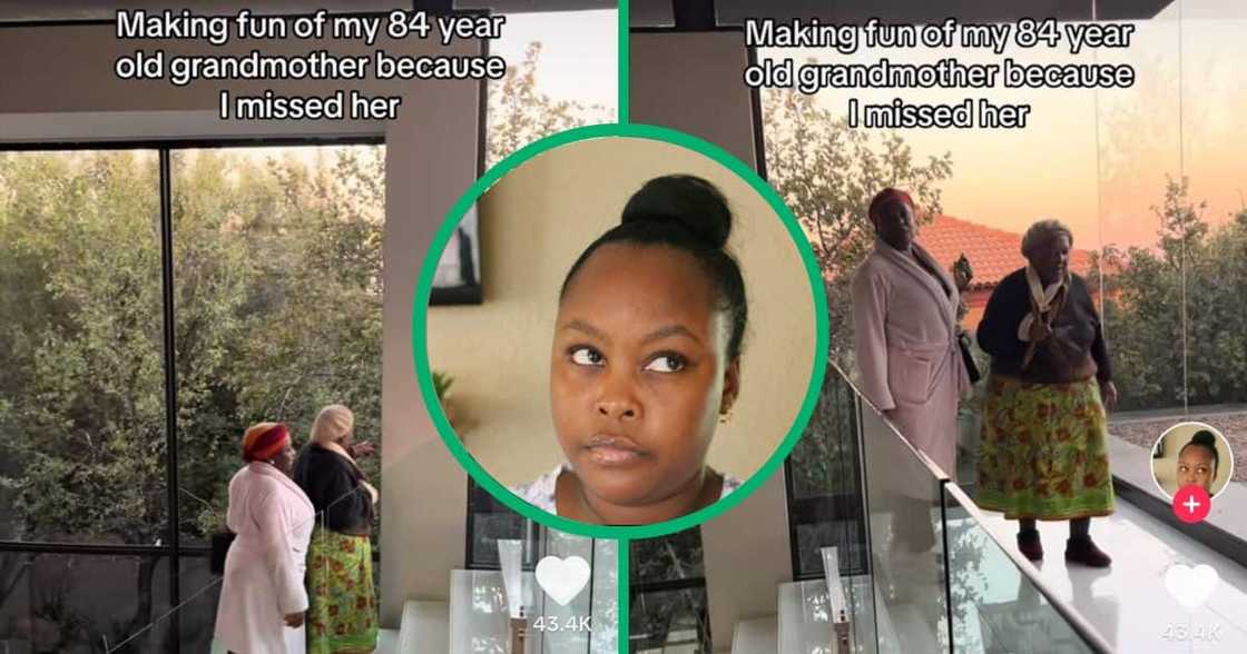 An old lady is in a beautiful house. An old lady is in a beautiful house.