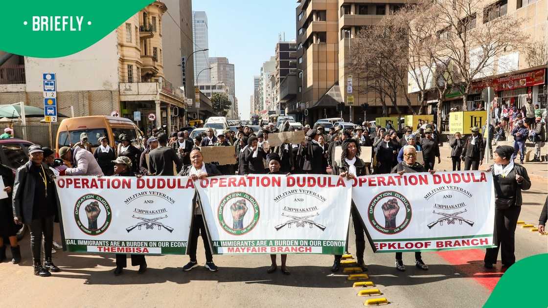 Operation Dudula and March and March embarked on mass protests against undocumented foreigners Operation Dudula and March and March embarked on mass protests against undocumented foreigners