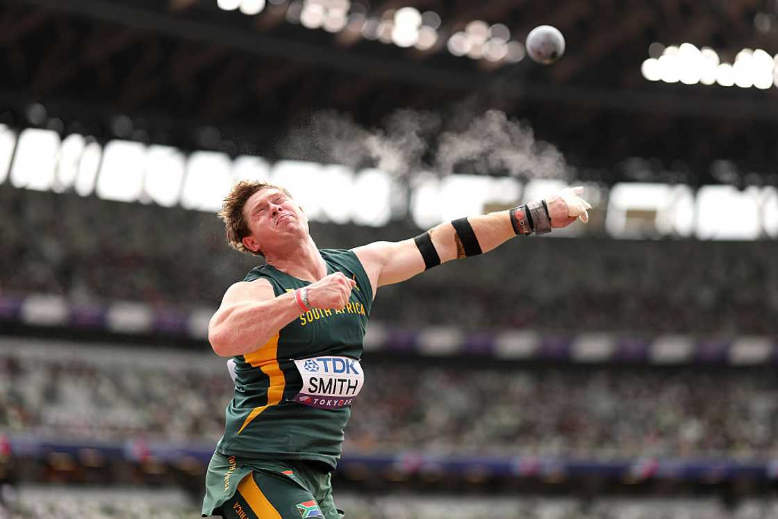 South Africa's Aiden Smith won gold in shot put