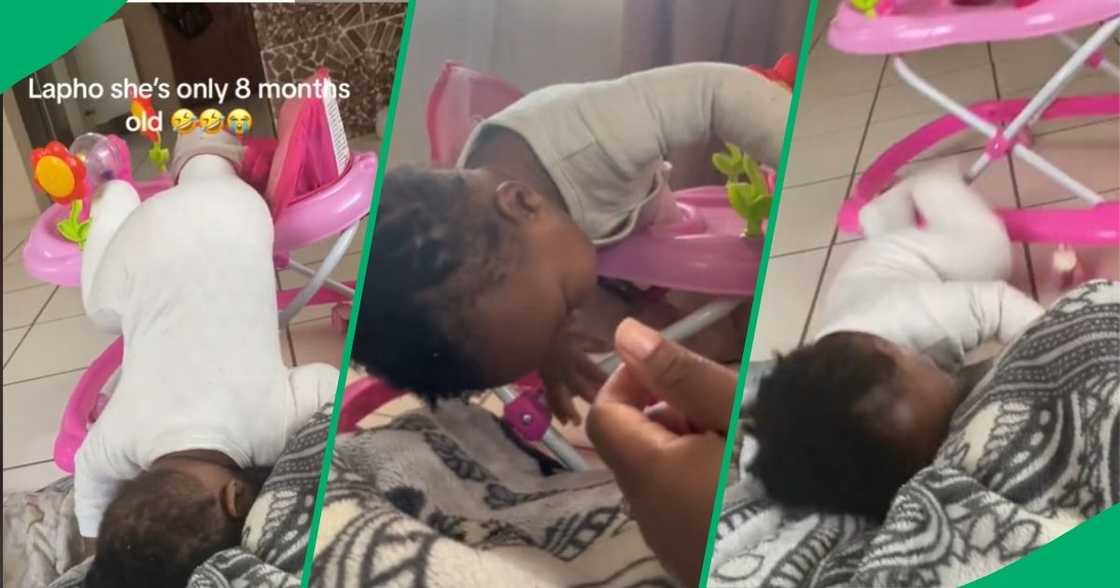 Baby's escape from walker captivates viewers online Baby's escape from walker captivates viewers online