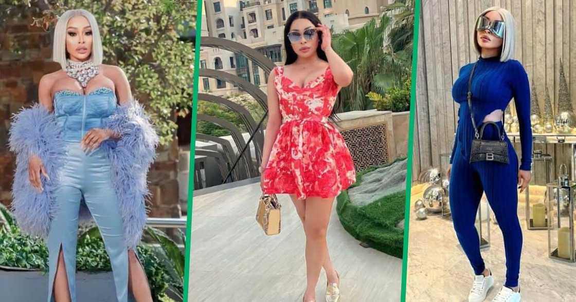 Socialite Khanyi Mbau in Downtown Dubai, and Bluewaters Island.