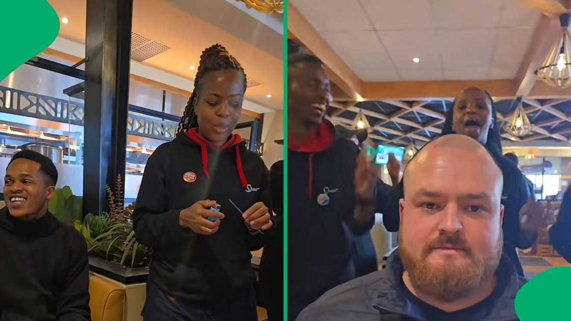 A TikTok video shows a man getting embarrassed as they sang the Spur birthday song for him.