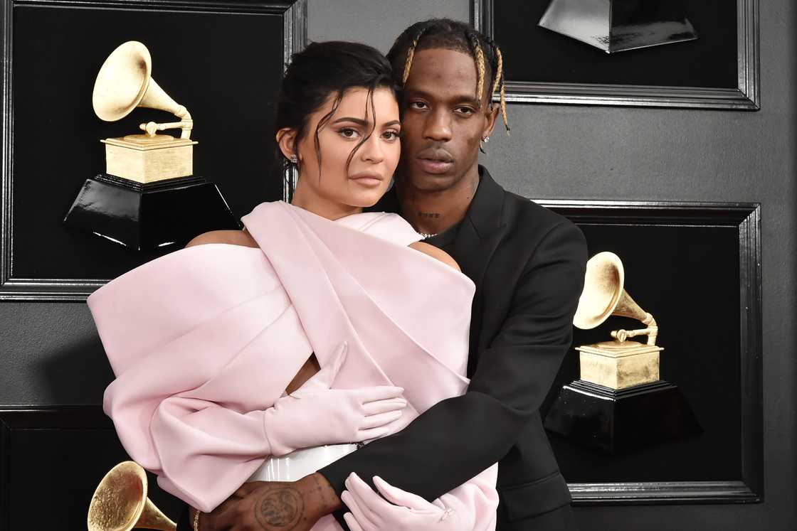 Travis Scott and Kylie Jenner at the Grammy Awards