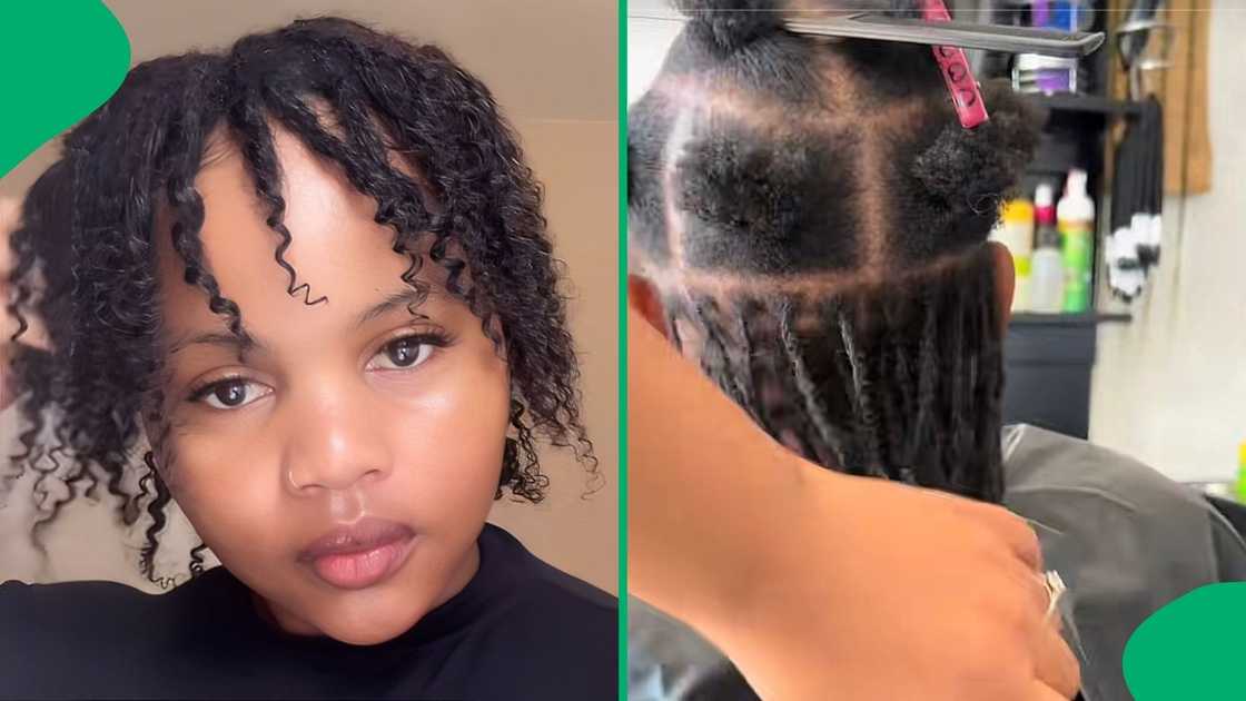 A TikTok user shared a video of her client's hairstyle after she installed it