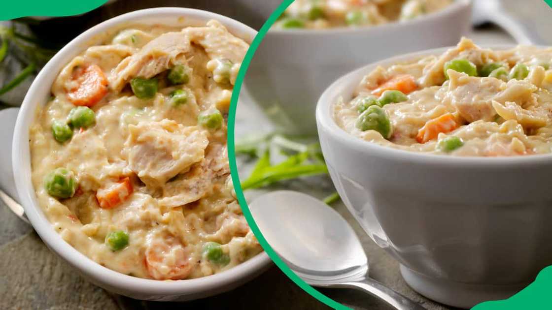 Chicken a la king dish. Chicken a la king dish.