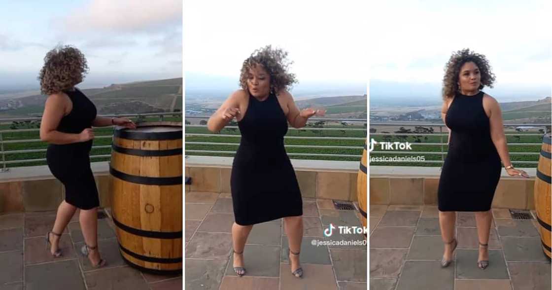 Curvy woman dancing on TikTok Curvy woman dancing on TikTok