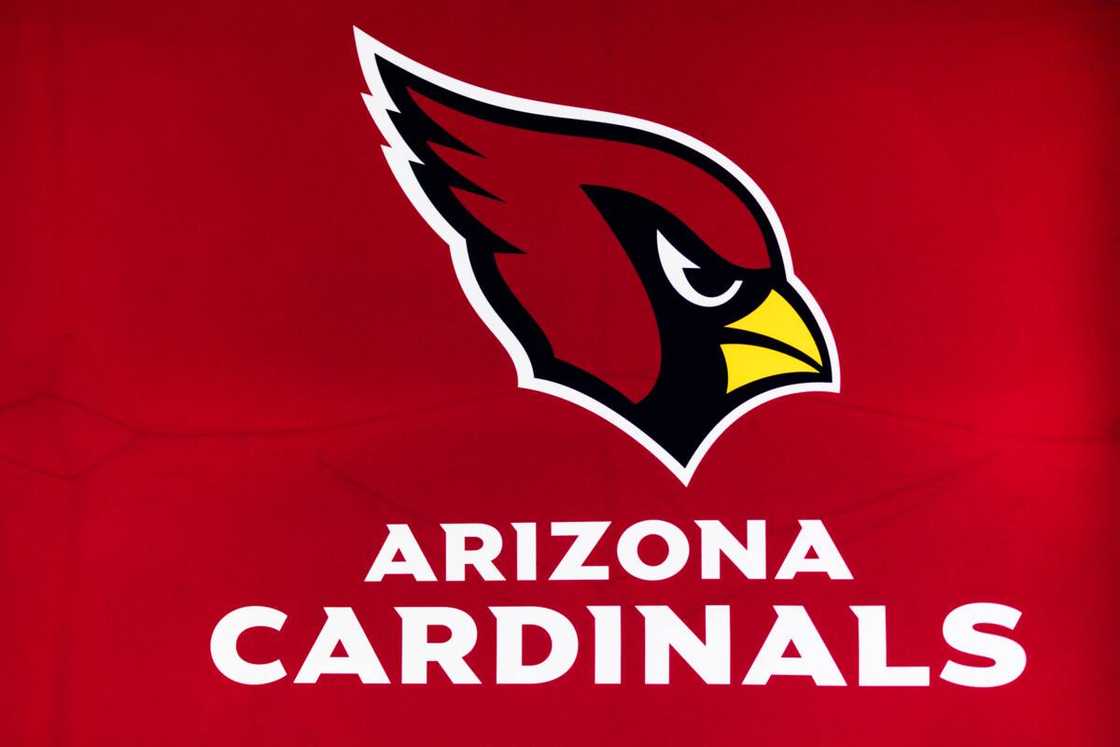 The Arizona Cardinals logo in Los Angeles, CA.