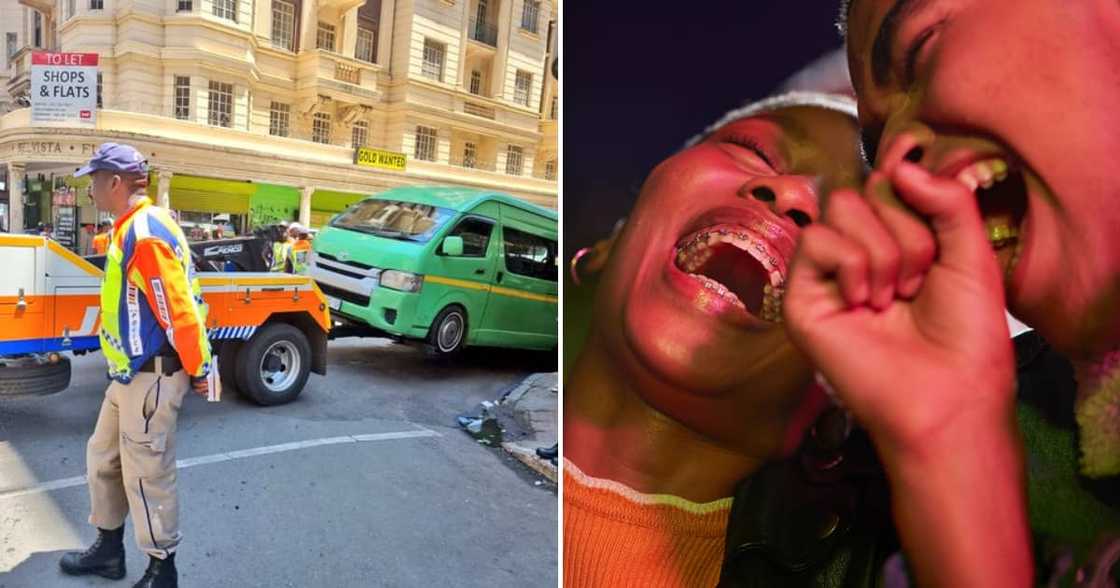 City of Joburg cop and laughing people City of Joburg cop and laughing people