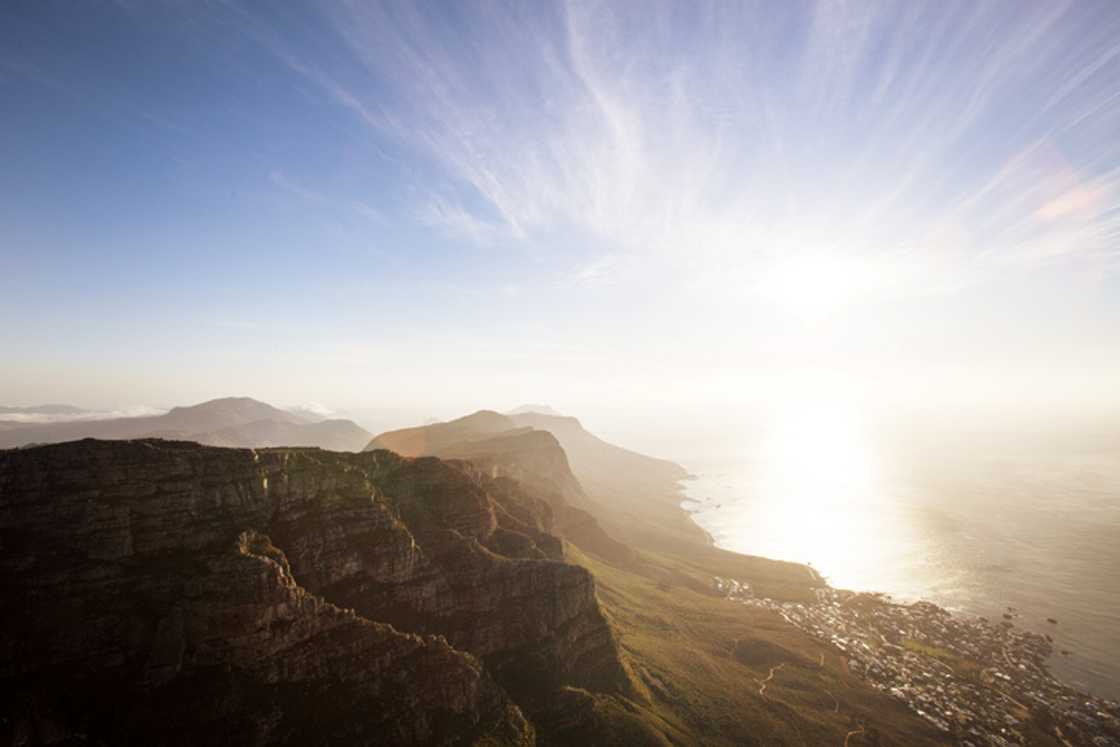 Mountain scenery seen from Table Mountain Mountain scenery seen from Table Mountain