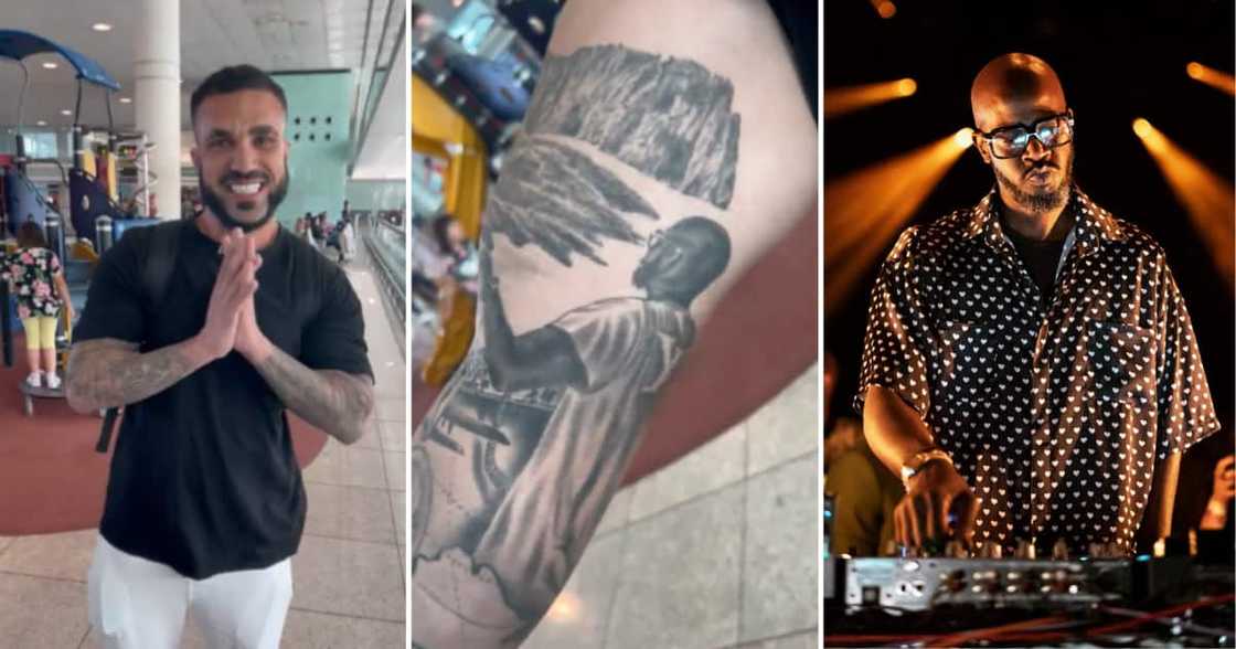 Black Coffee, Fan, Video, reactions, tattoo Black Coffee, Fan, Video, reactions, tattoo