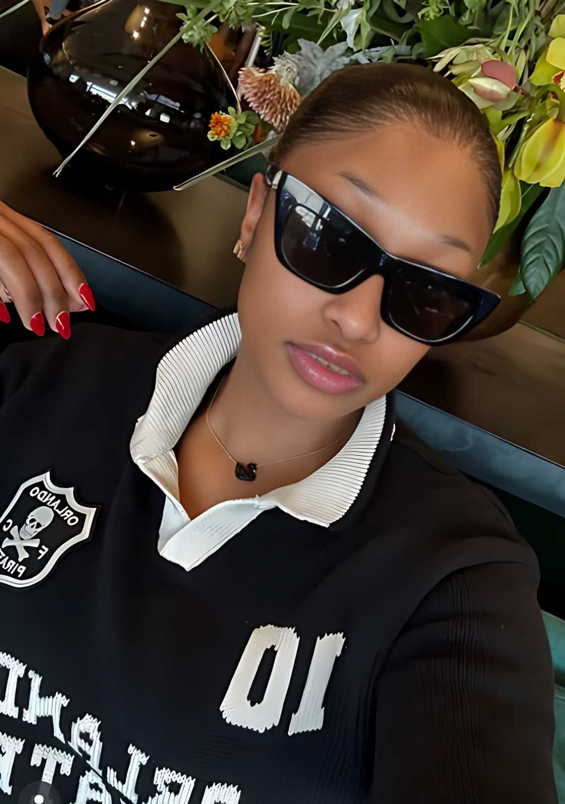 Zola Nombona showed off her Halloween look