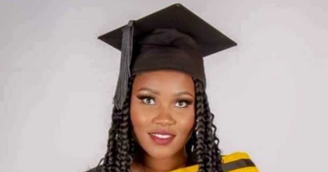 Beautiful Woman, Celebrates, Graduation