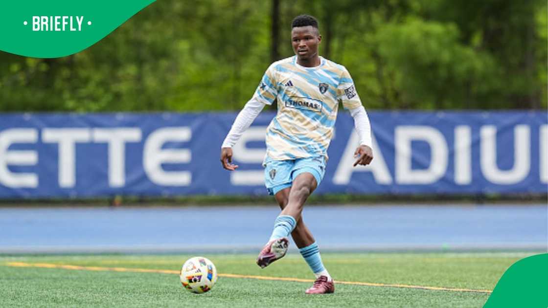 Olwethu Makhanya in action for Philadelphia Union II against New England Revolution II. Olwethu Makhanya in action for Philadelphia Union II against New England Revolution II.