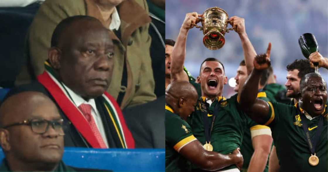 Cyril Ramaphosa and the Springboks Cyril Ramaphosa and the Springboks