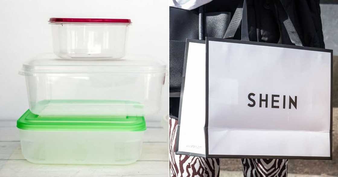 Woman protects her Tupperware Woman protects her Tupperware