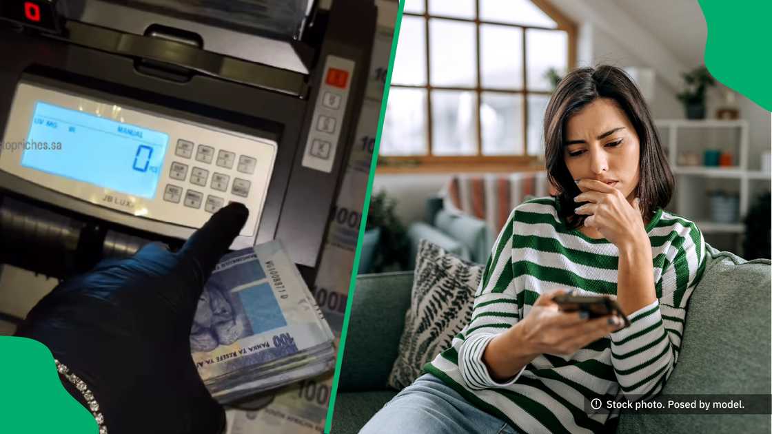 A gent left Mzansi stunned after counting large sums of money A gent left Mzansi stunned after counting large sums of money