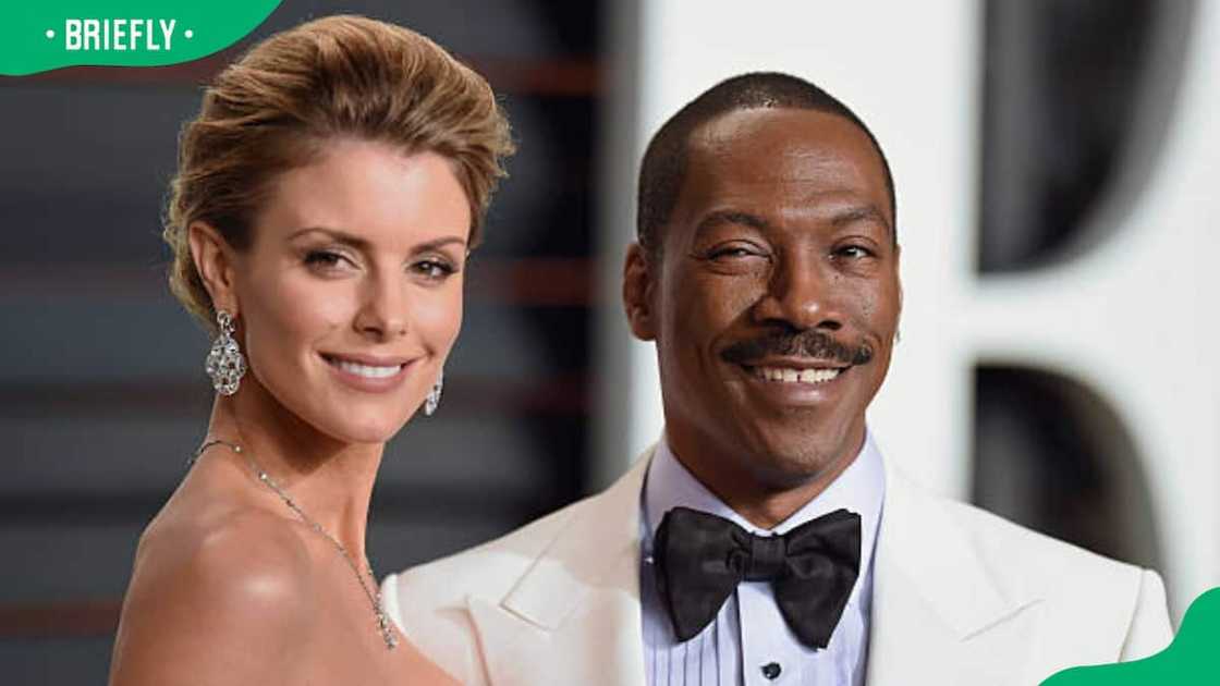 Eddie Murphy and model Paige Butcher at the Vanity Fair Oscar Party