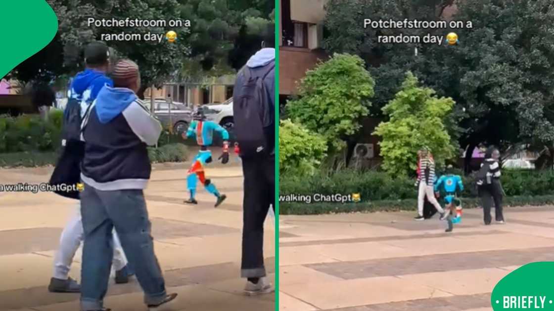 The 'walking AI' showcased its skills The 'walking AI' showcased its skills