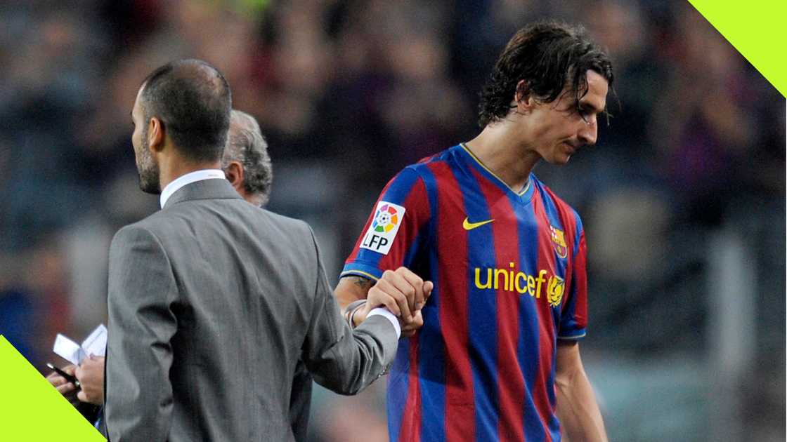 Ibrahimovic in awkward reunion with Pep Guardiola after their relationship broke down at Barcelona