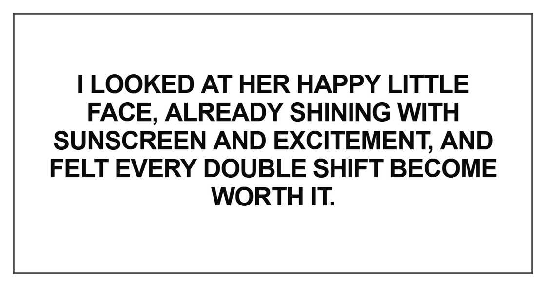 I looked at her happy little face