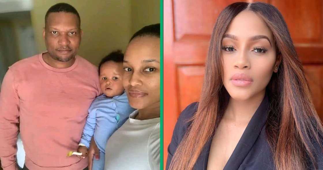 Mondli Ngcobo and the mother of his child Mandy Malebo. Mondli Ngcobo and the mother of his child Mandy Malebo.