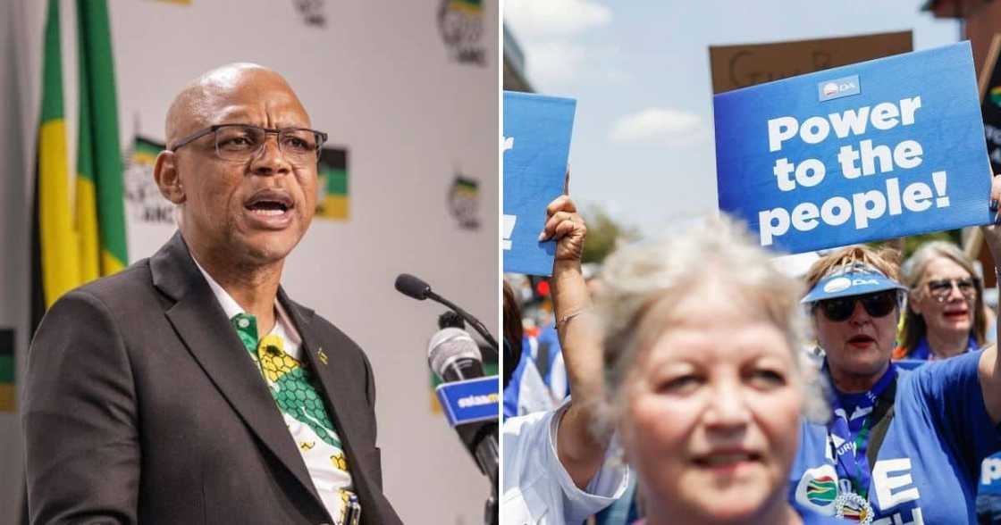 ANC Spokesperson Pule Mabe Slammed the DA for marching to Luthuli House ANC Spokesperson Pule Mabe Slammed the DA for marching to Luthuli House