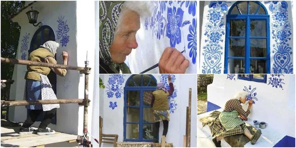 91 years old Woman Turns Small Village into Her Art Gallery, Wows Many with Adorable Images