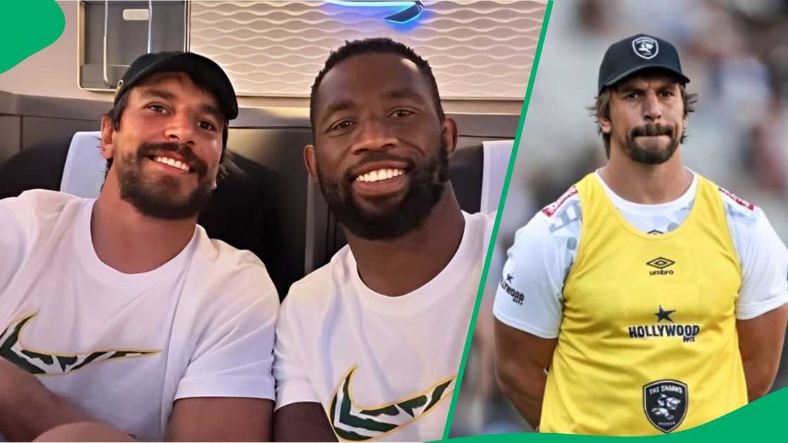 Siya Kolisi poked fun at his friend Eben Etzebeth.