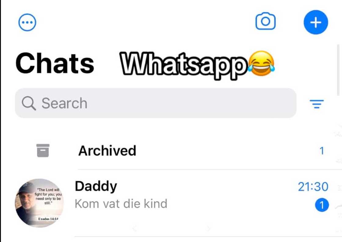 A father texted her daughter on every social media to ask her to fetch her chils.