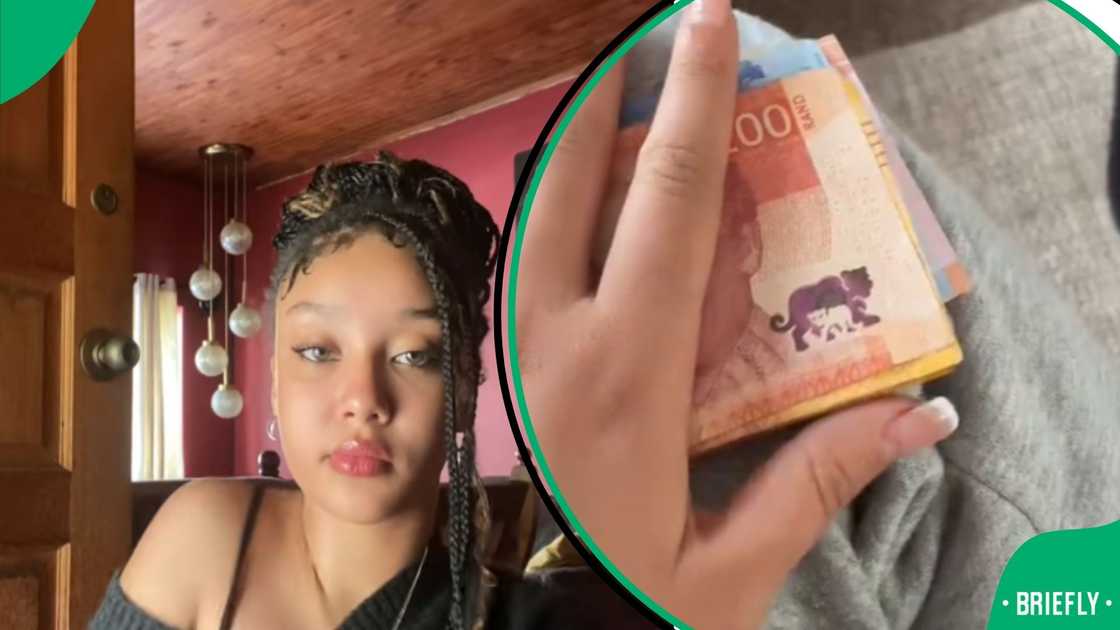 Lady shows off tips Lady shows off tips